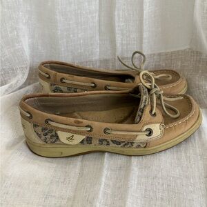 Sperry Angelfish Cheetah sequin topsiders